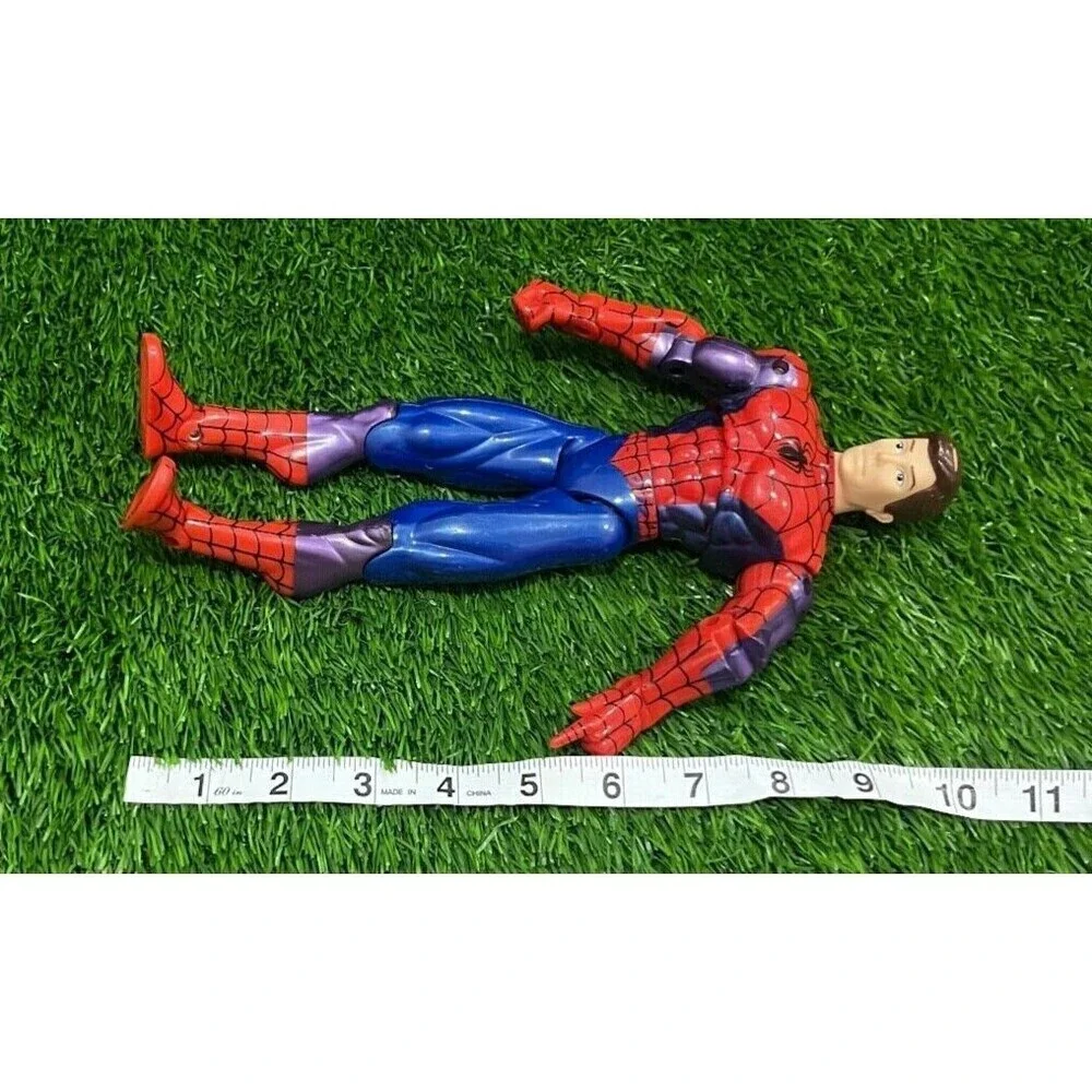 TOYBIZ 1997 MARVEL HEROS UNMASKED SPIDER-MAN/PETER  ACTION FIGURE! (NM) - Picture 8 of 9